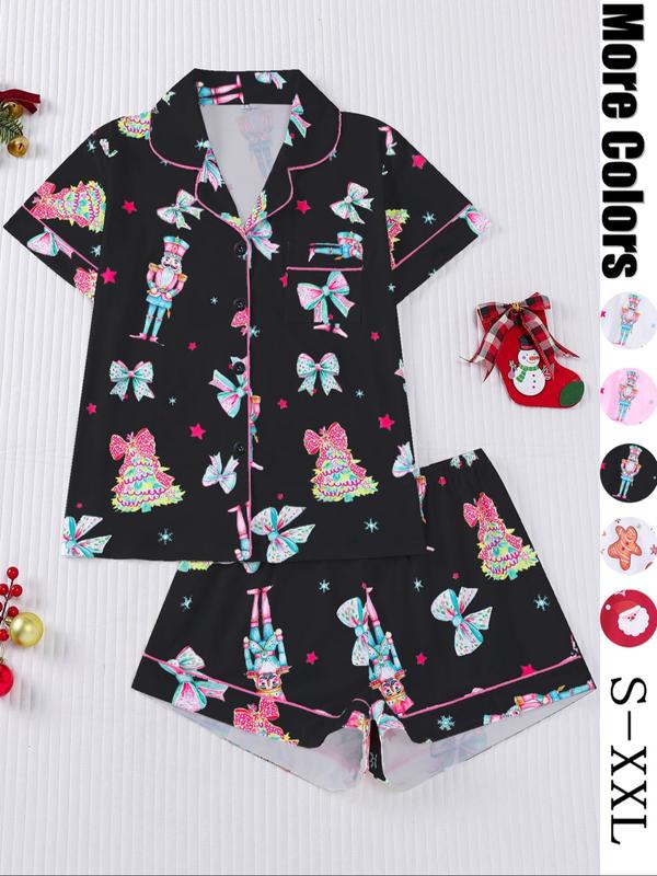 Women's Christmas Pajama Set, Cute Gingerbread Man