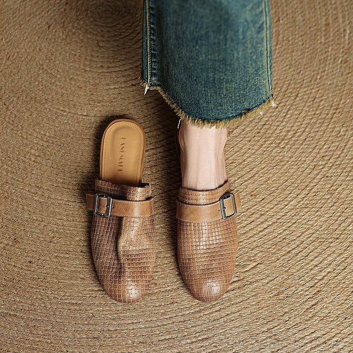 Hailey Genuine Leather Mules