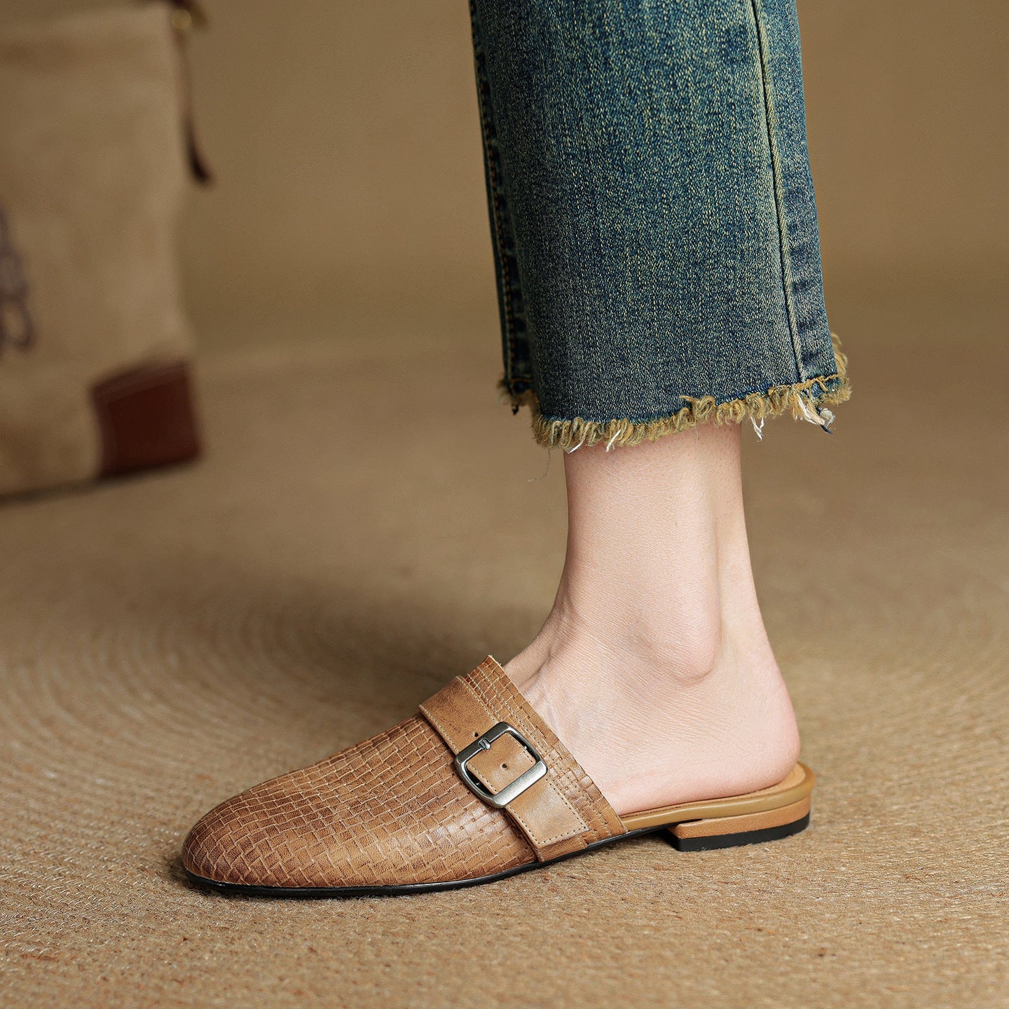 Hailey Genuine Leather Mules