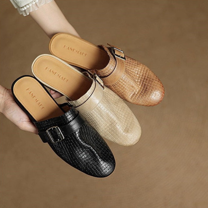 Hailey Genuine Leather Mules