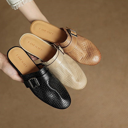 Hailey Genuine Leather Mules