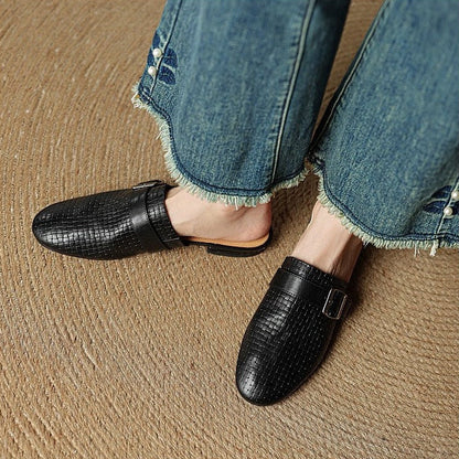 Hailey Genuine Leather Mules
