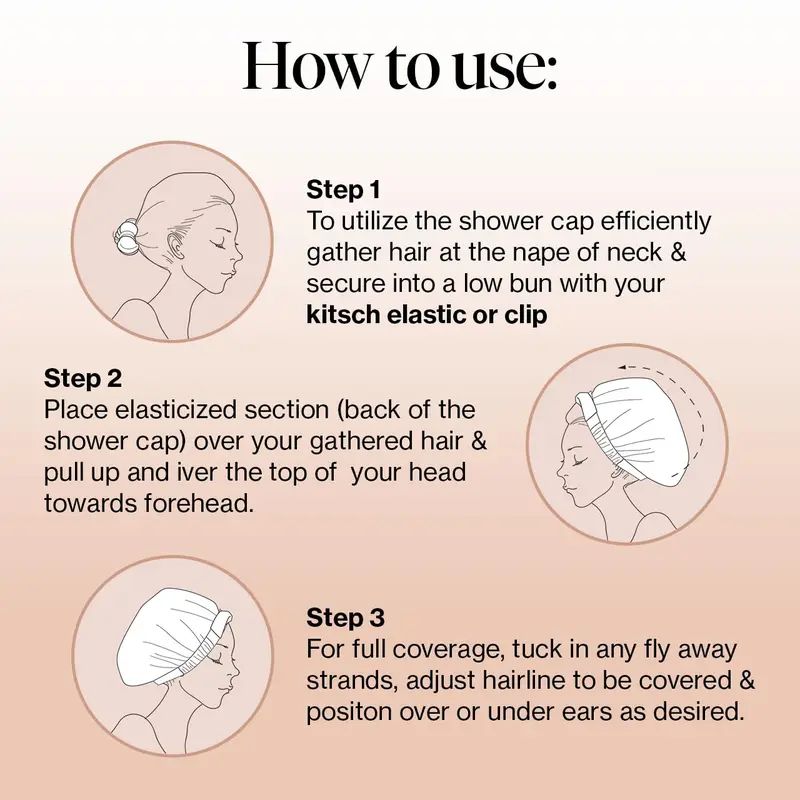 Kind Supply Luxury Shower Caps for Women