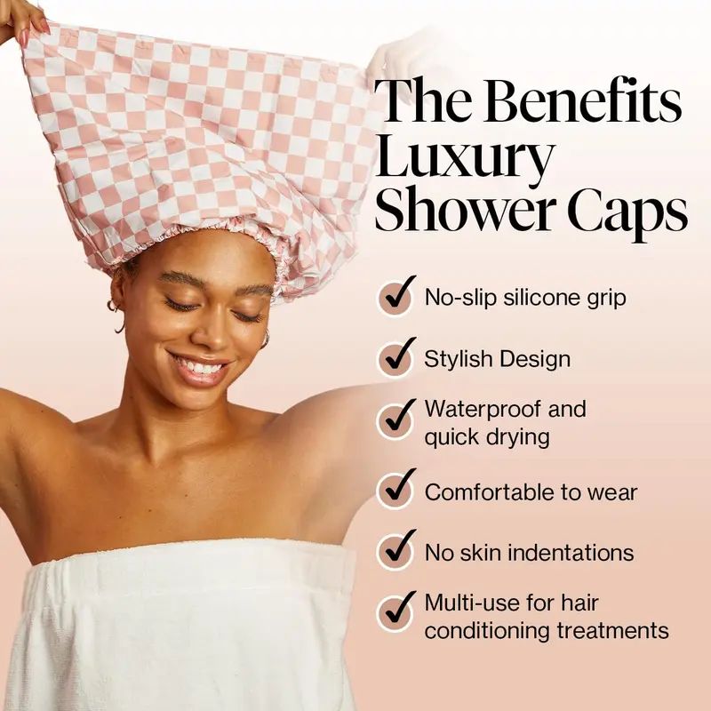 Kind Supply Luxury Shower Caps for Women